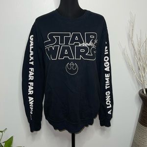 LIKE NEW, Star Wars Long Sleeve Graphic Crew Neck Sweater